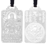 Pt950 Platinum Chinese Zodiac Dragon Guardian - Samantabhadra Buddha Pendant